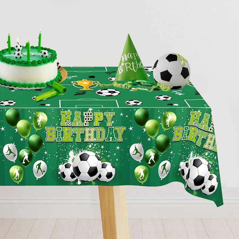 Table Cloth Disposable - Voetbalthema Wegwerp tafelkleed Voetbal Sport Verjaardagsfeestje