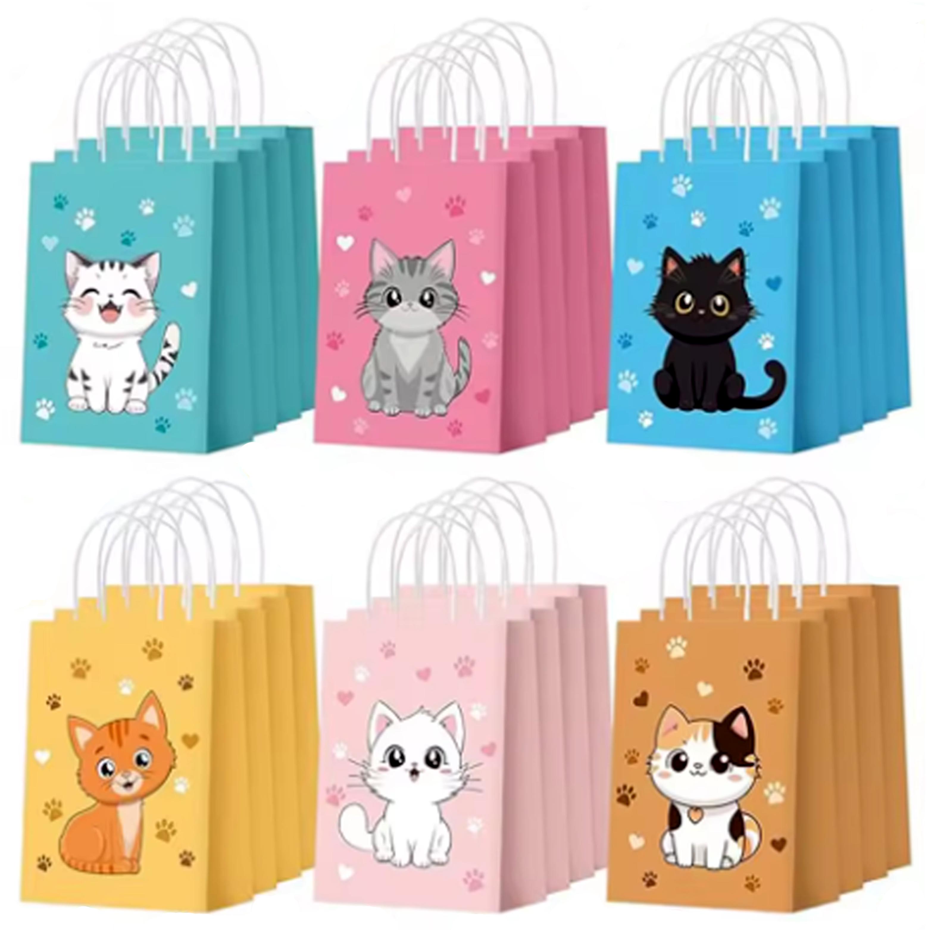 Event Party Shop - 6-48 stuks kleurrijke cartoon kat print