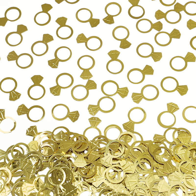 Papercraft Supply Confetti - 50 stks/zak Gouden Diamanten Ring Confetti