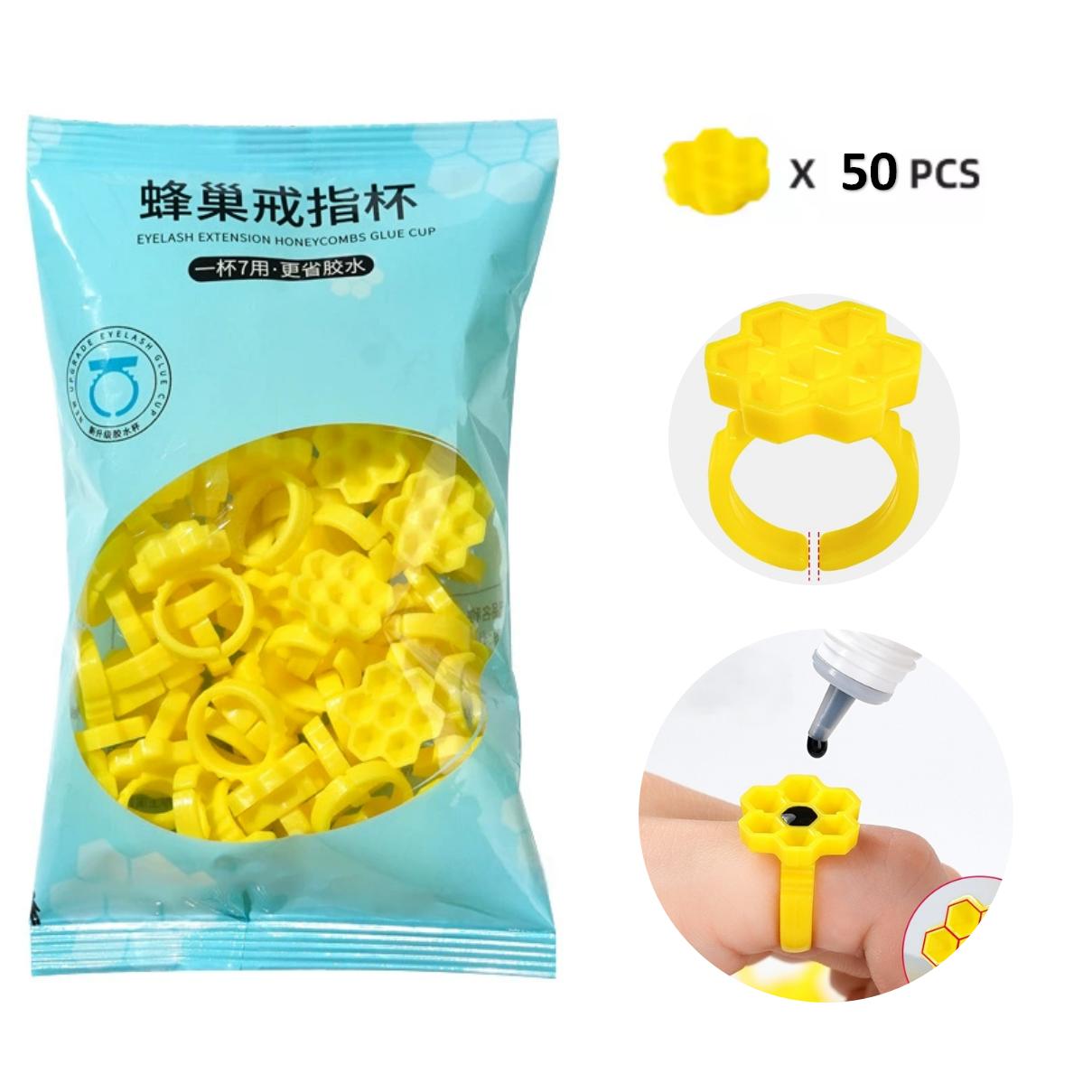 Plastic Cup 50Pcs - 50PCS Houder Ring Cups voor Wimperverlenging