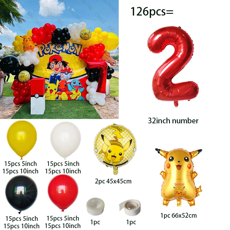 126-delige Cartoon Pikachu The - Balloon Arch Kit recensie en prijs