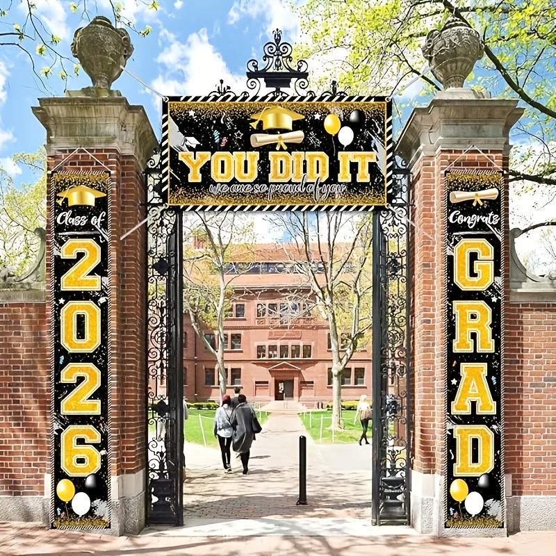 2D 3 Stuks 2026 Afstudeer Bann - Party Banner Gold recensie en prijs