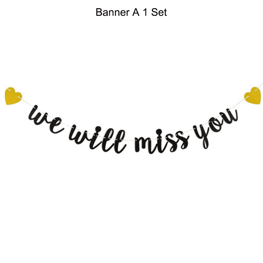 We Zullen Je Missen Banner, Zw - Party Banner Gold recensie en prijs
