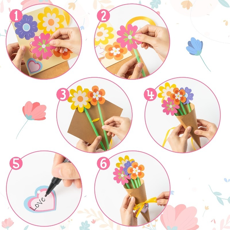 100 stuks DIY bloemenboeket ki - Papercraft Supply Ribbon recensie en prijs