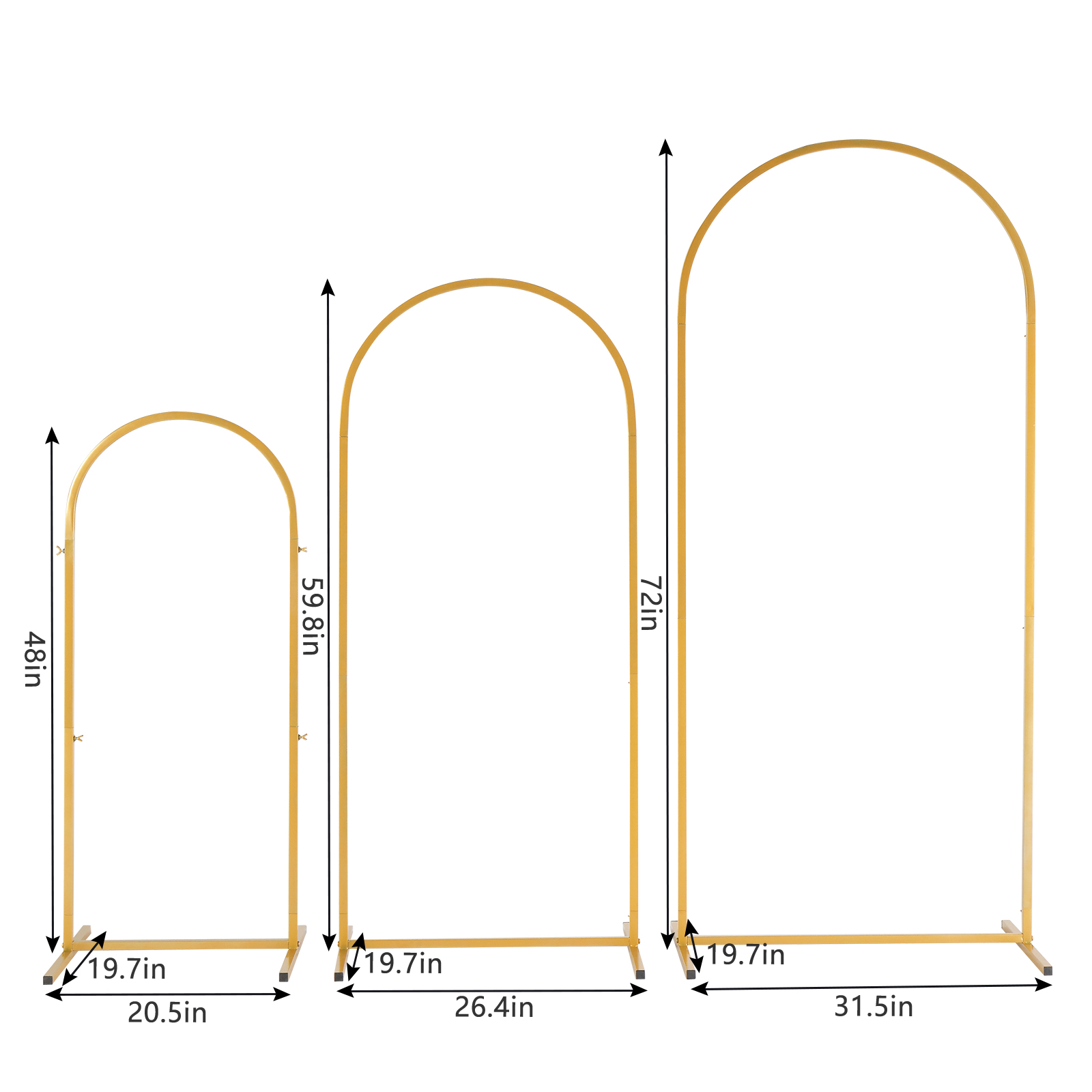 3-pack gouden metalen boogsets - Balloon Arch Kit recensie en prijs