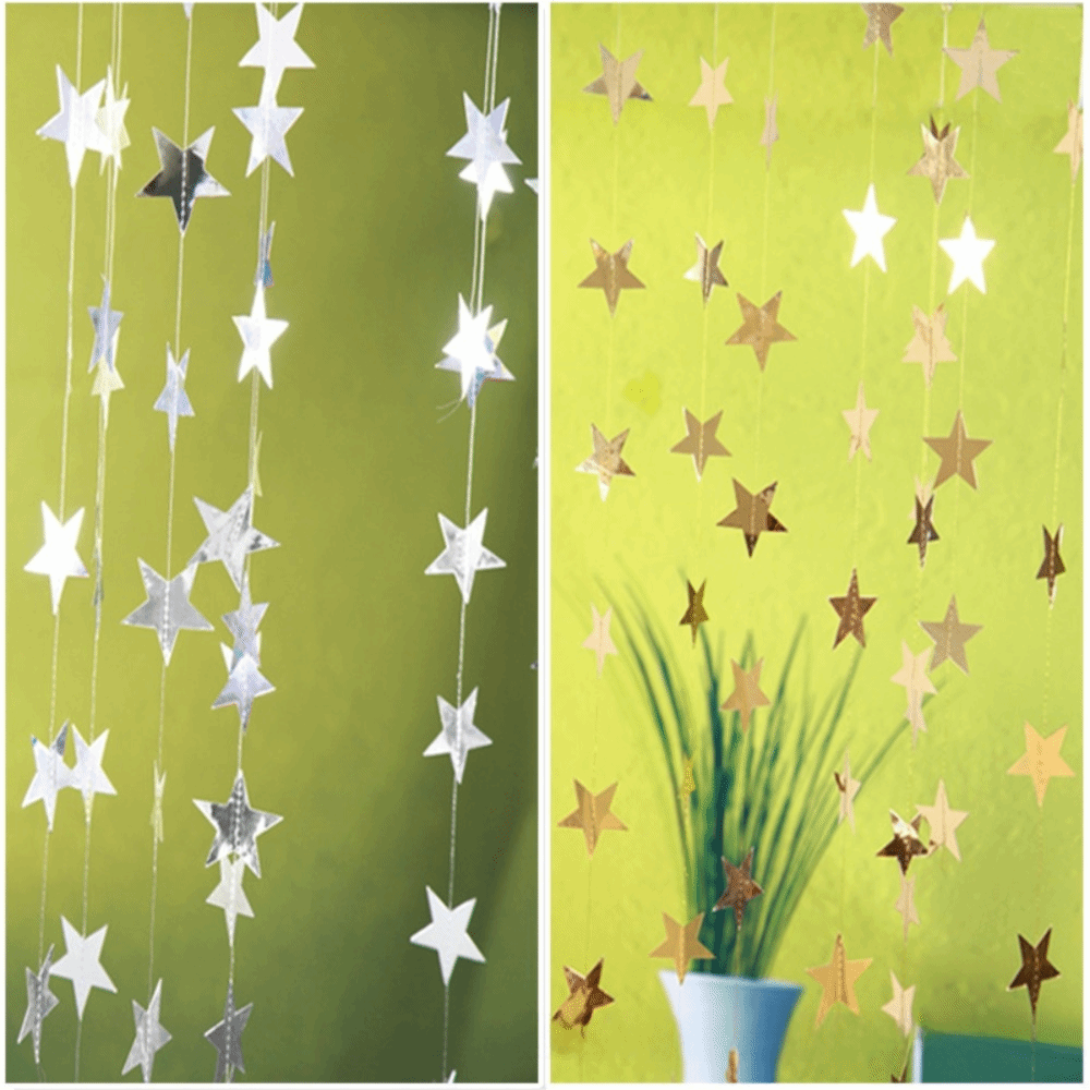 Spiegelende Metallic Sterren G - Party Banner Gold recensie en prijs