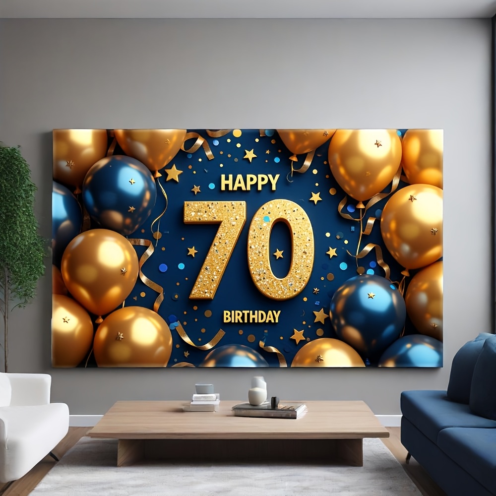 70e verjaardagsfeestje banner  - Party Banner Gold recensie en prijs