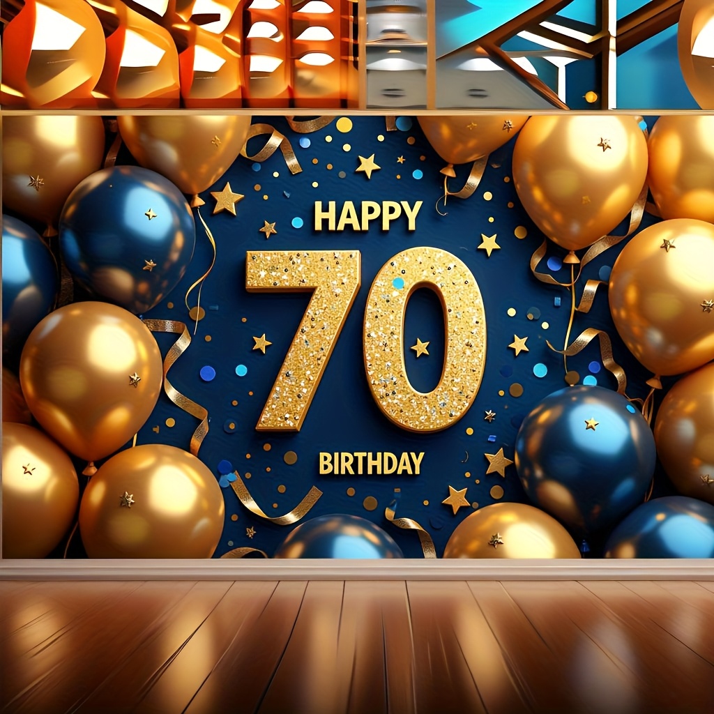 70e verjaardagsfeestje banner  - Party Banner Gold recensie en prijs