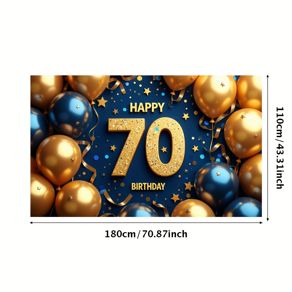 70e verjaardagsfeestje banner  - Party Banner Gold recensie en prijs