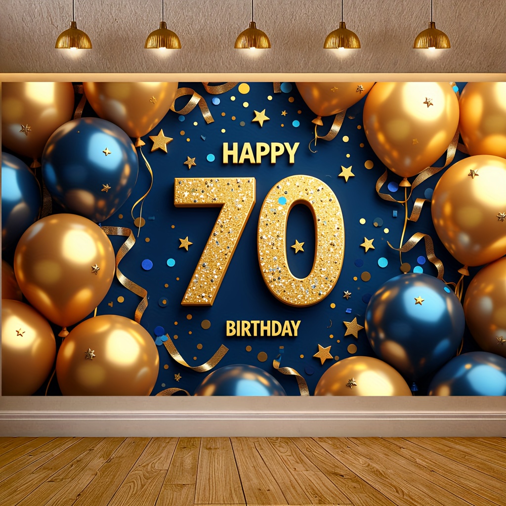 70e verjaardagsfeestje banner  - Party Banner Gold recensie en prijs