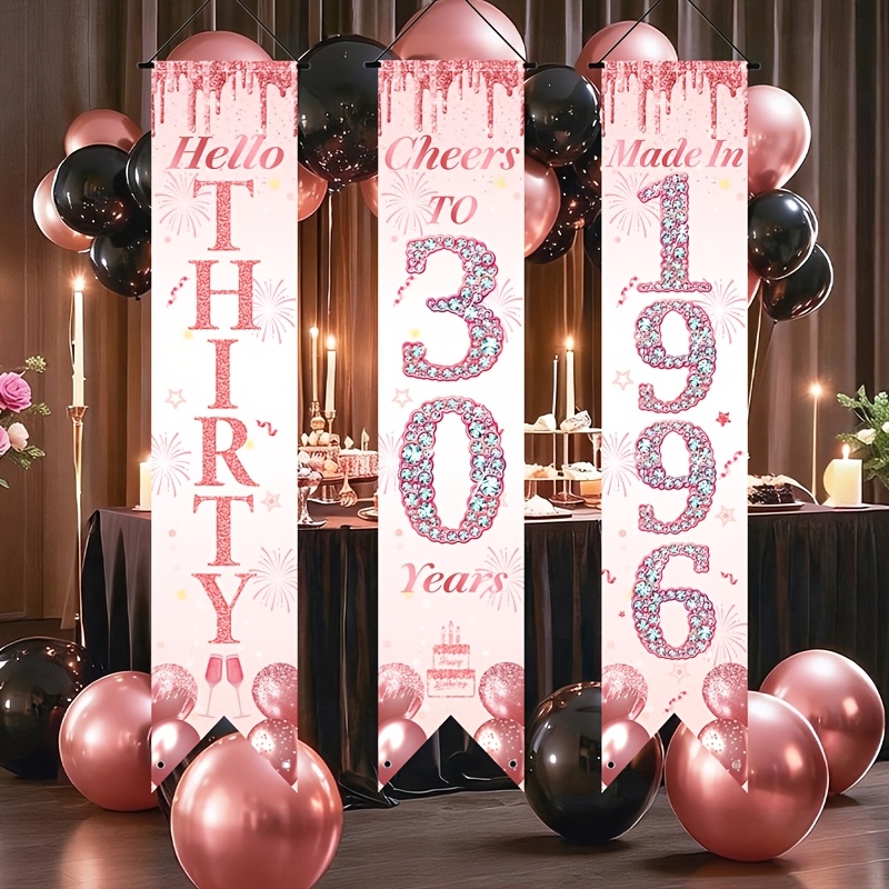 2D platte 3-delige roze gouden - Party Banner Gold recensie en prijs