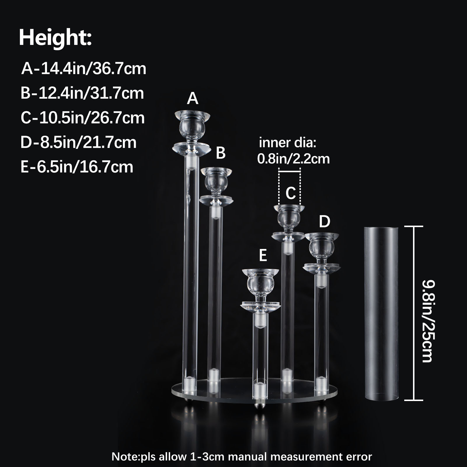 Transparante acryl 5-armige ka - Centerpiece Stick recensie en prijs