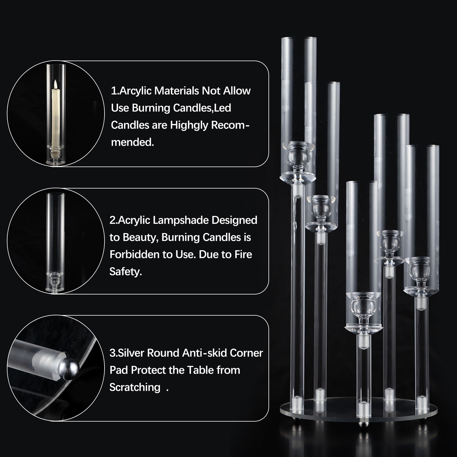 Transparante acryl 5-armige ka - Centerpiece Stick recensie en prijs